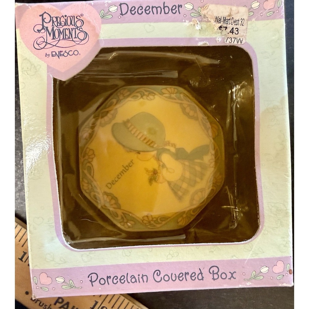 Enesco Precious Moments December Birthstone Hope Chest Trinket‎ Box 1998 Vintage